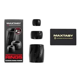 Maxtasy Performance & Stamina Rings 3 Pc Set packaging contents