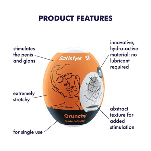 Satsifyer Masturbator Egg 3er Set - Crunchy specifications