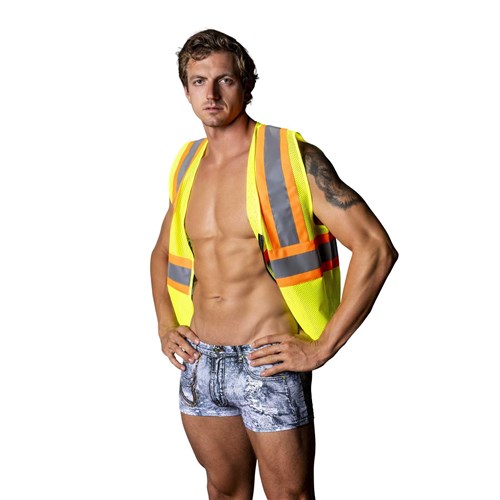 male model wearing Workin' Hard Costume