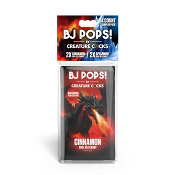 Creature Cocks BJ Pops Sampler Pack Cinnamon/Spearmint 4pcs