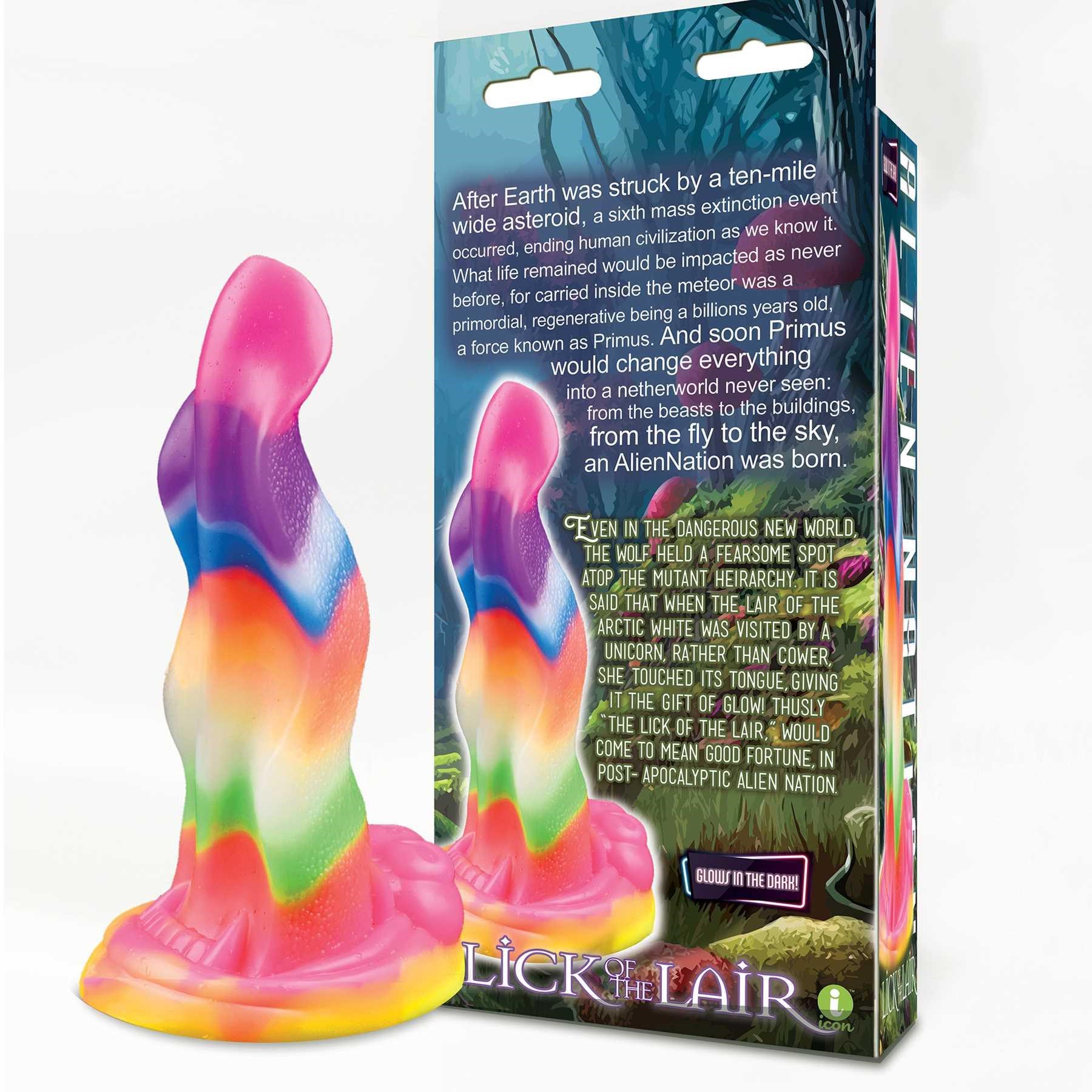 Alien Nation Glow in the Dark Lick of the Lair Dildo product and box