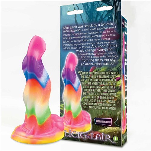 Alien Nation Glow in the Dark Lick of the Lair Dildo product and box