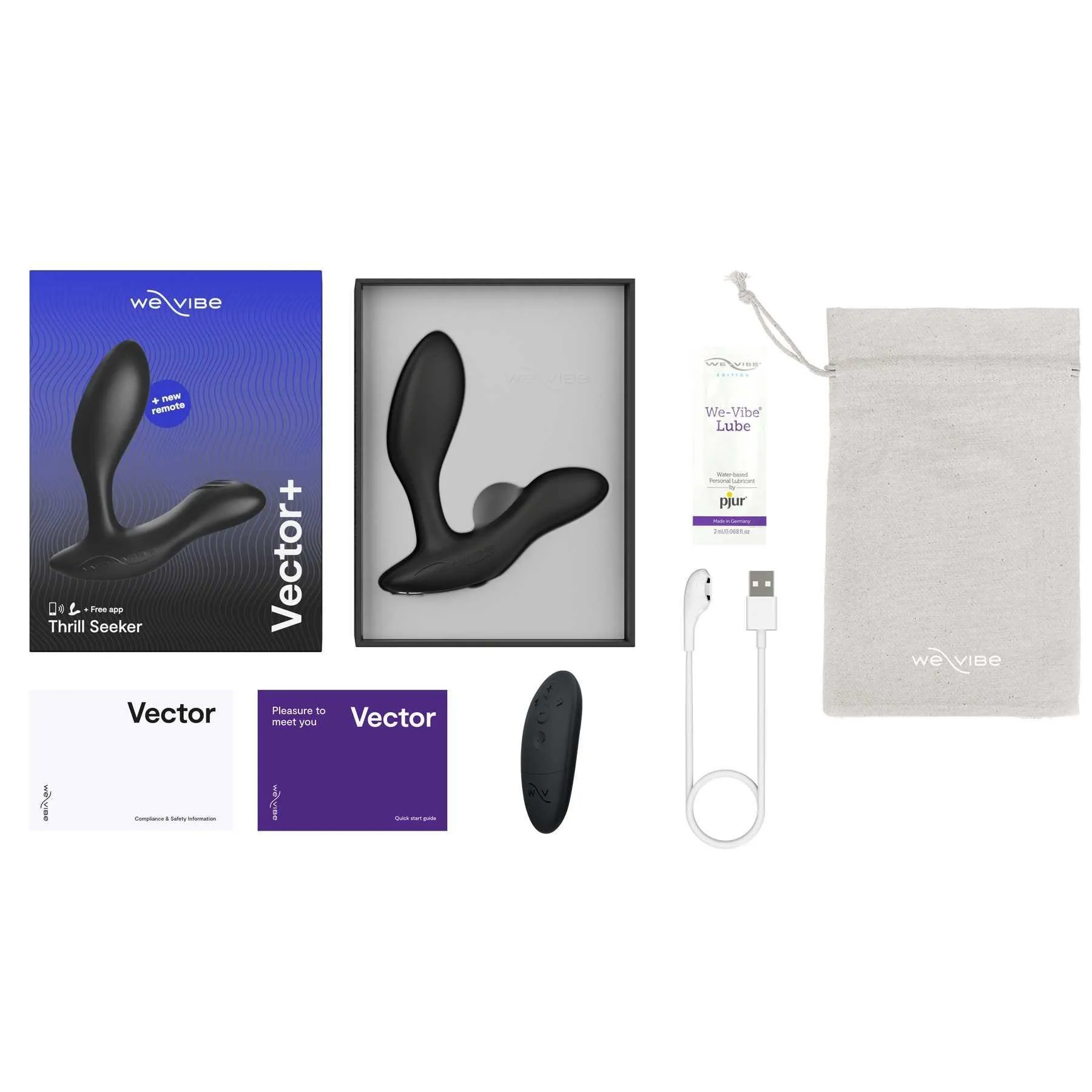 We-Vibe Vector+ Prostate Massager w.Remote