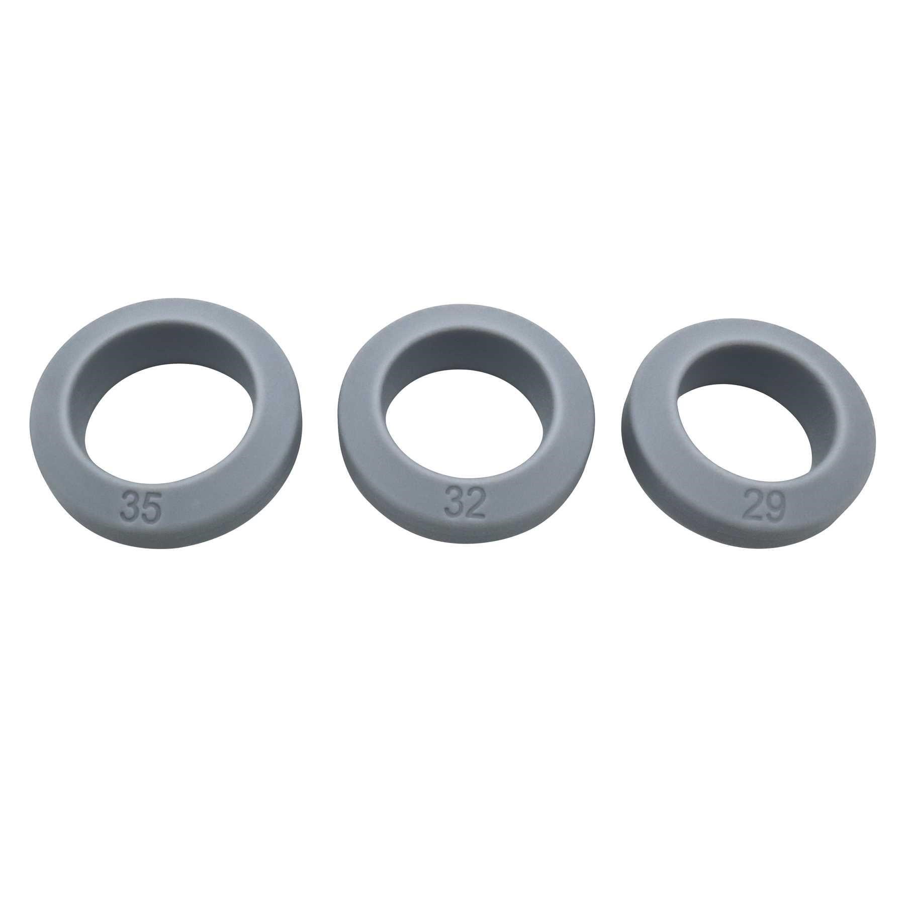 3-PC. GREY SILICONE RING SET