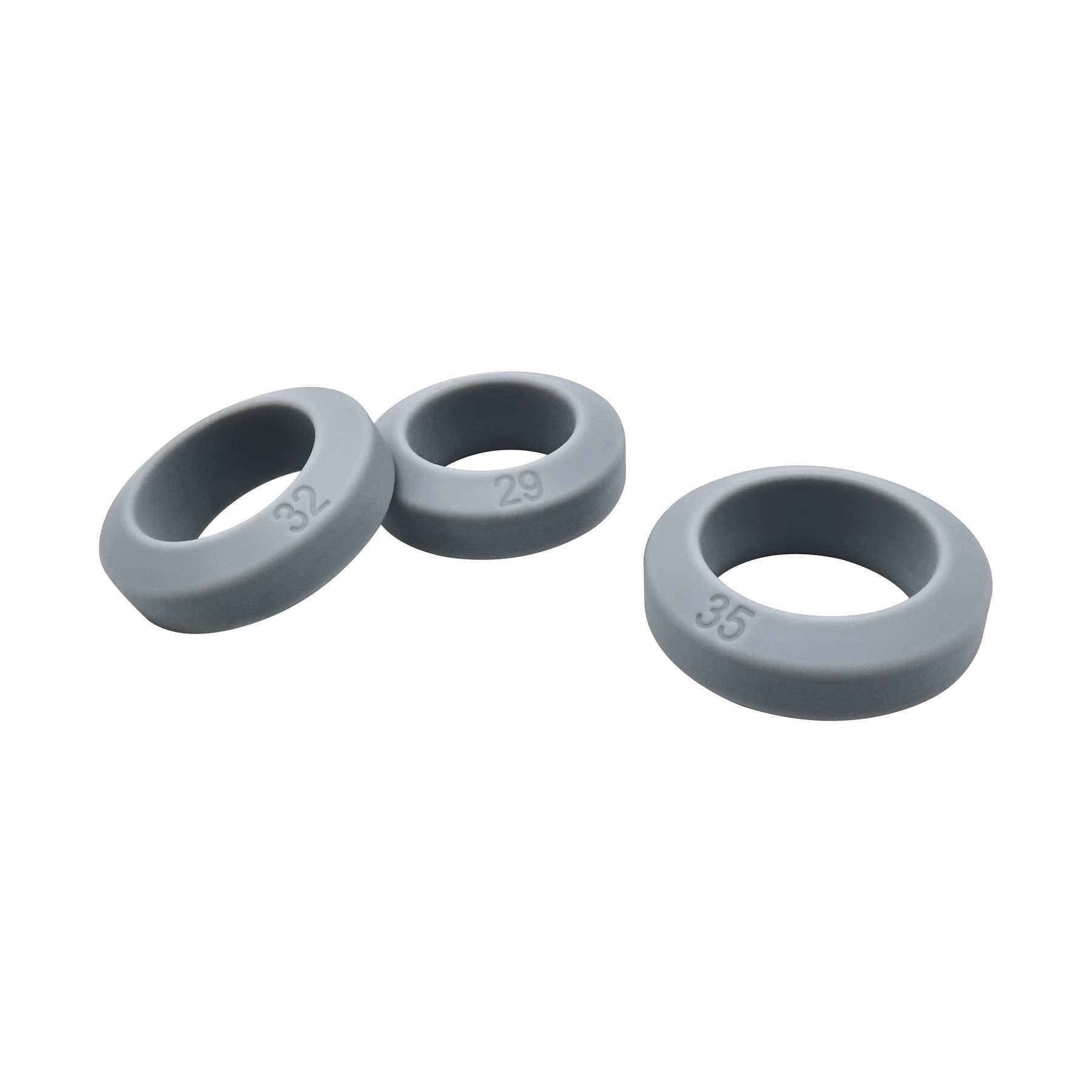 3-PC. GREY SILICONE RING SET