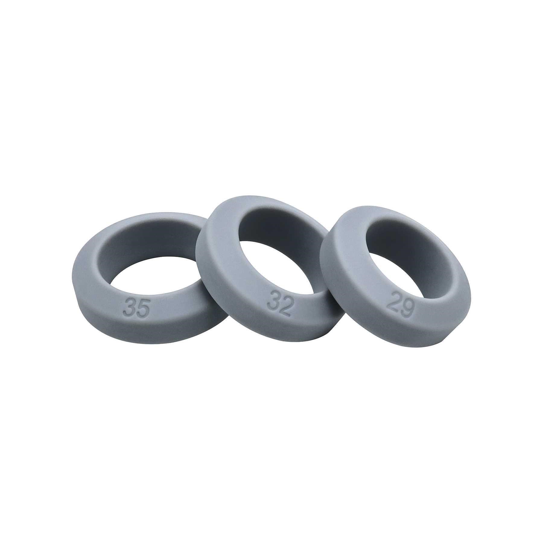 3-PC. GREY SILICONE RING SET