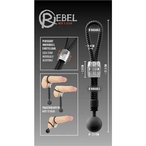 Rebel Heavy Rope Cock with Ball packaging